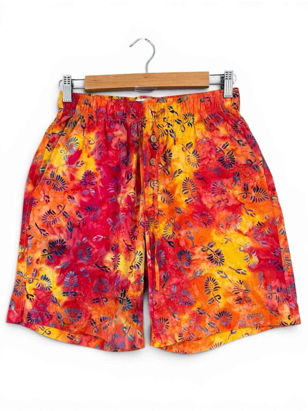 The Territory Ahead Fuego Batik Tropical Lounge Shorts 100% Cotton Small NWT